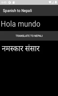 Spanish to Nepali Translator android App screenshot 3